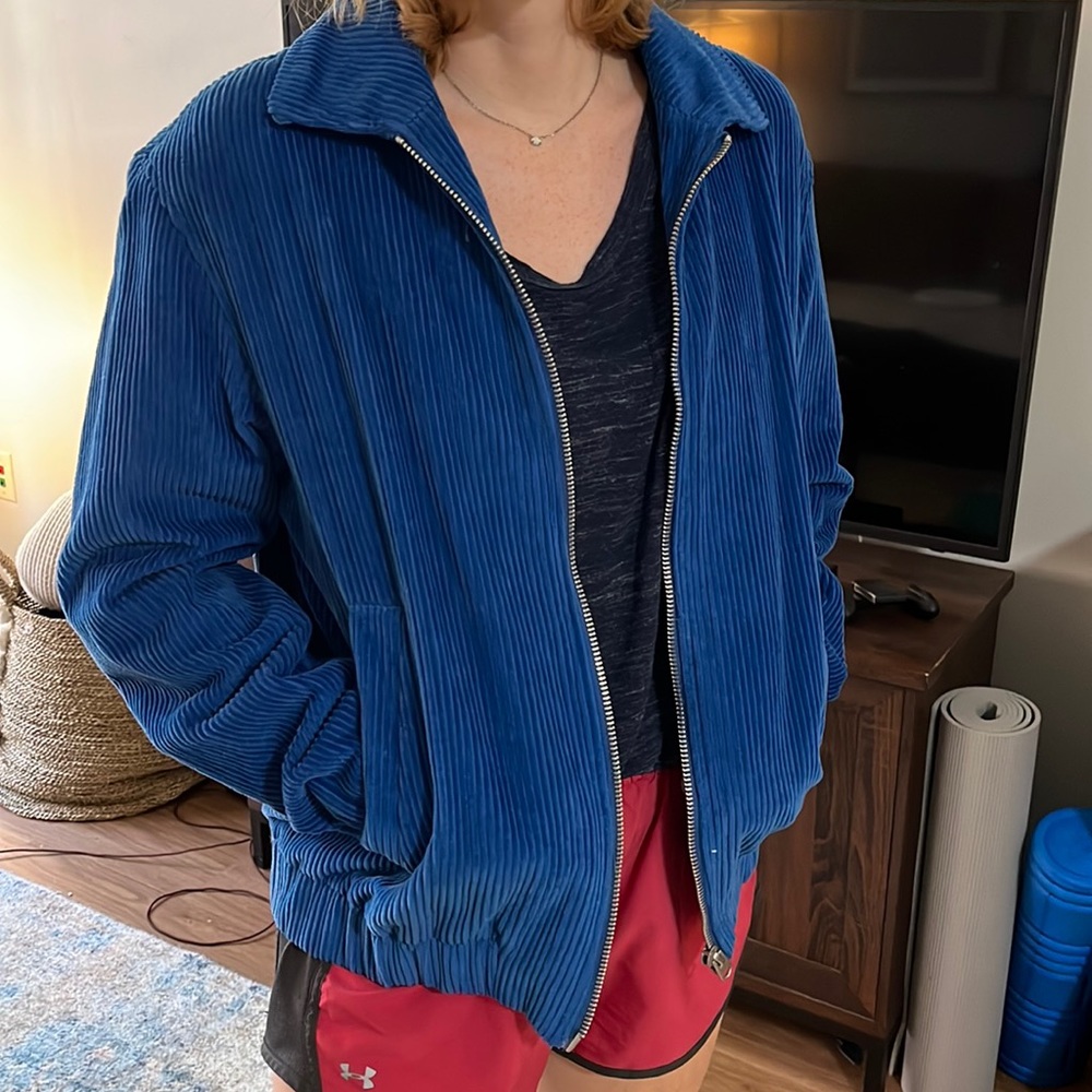 Zara blue corduroy jacket